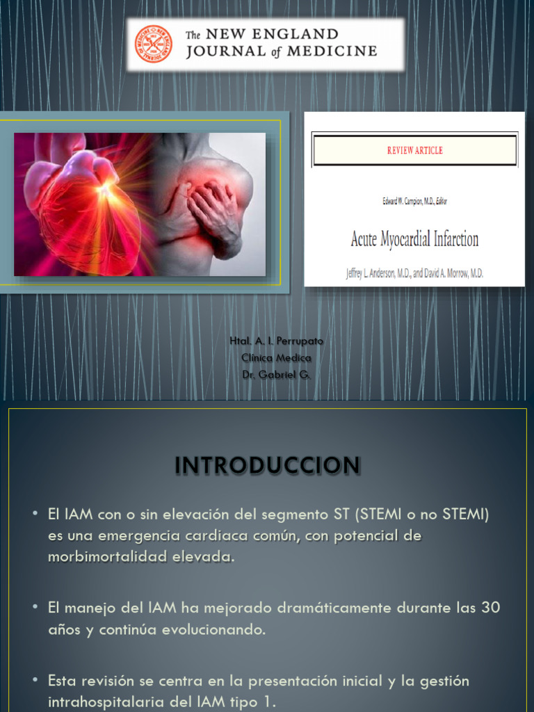 Manejo del Infarto Agudo de Miocardio | PDF | Infarto de miocardio ...