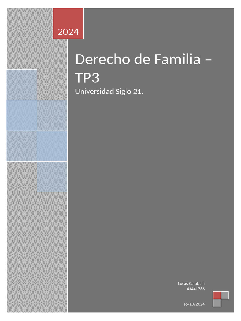 TP3. Primer Etapa - Carabelli | PDF | Divorcio | Matrimonio