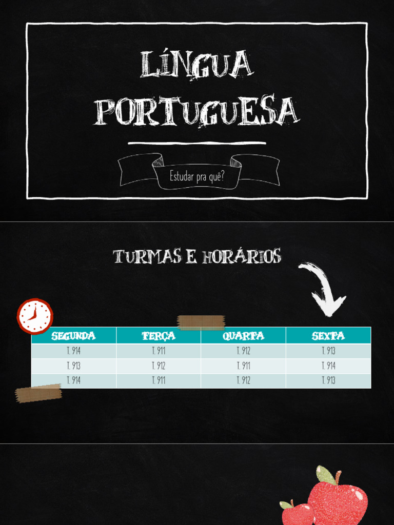 Estudo da Língua Portuguesa: Turmas e Atividades | PDF | Estudos de ...