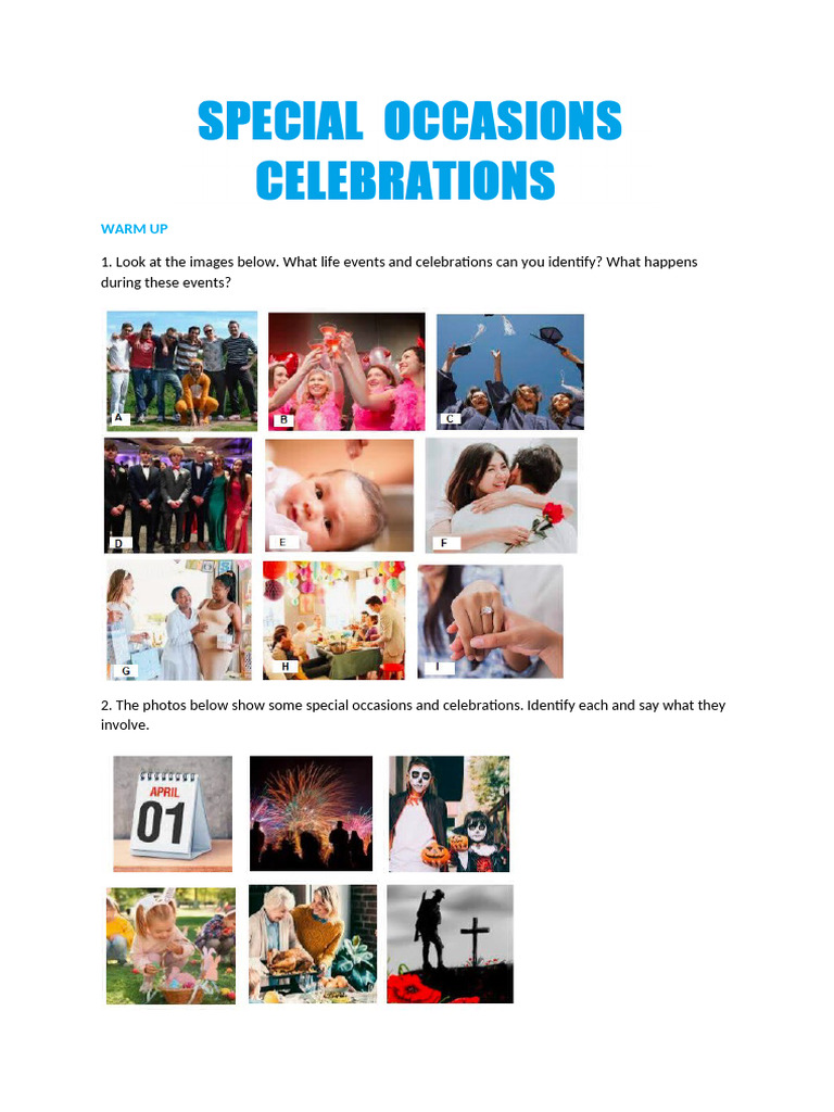 Celebrations and Special Occasions Guide | PDF | Wellness