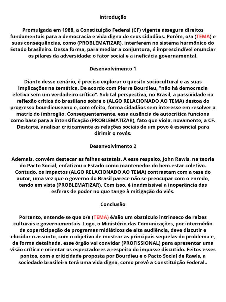 Problemas da Constituição Federal de 1988 | PDF