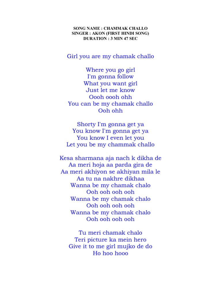 Chammak Challo | PDF | Art | Religion & Spirituality