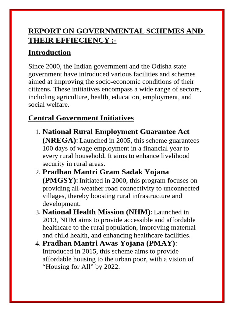 Efficiency of Indian Government Schemes | PDF | Economies