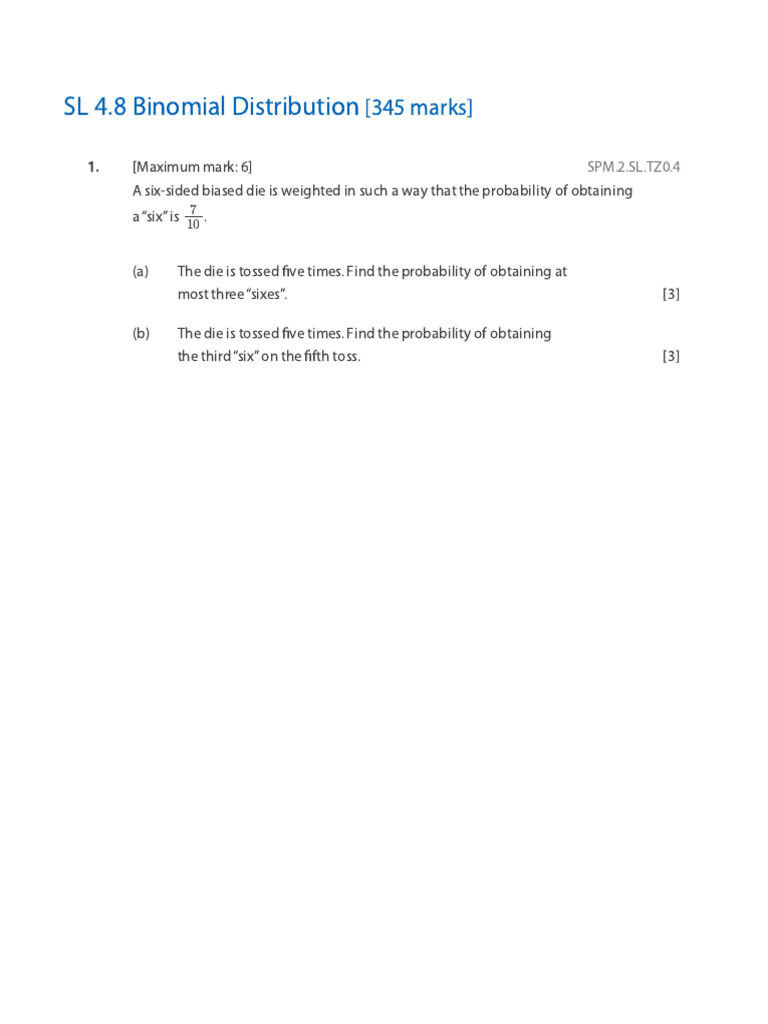 Binomial Distribution Problems and Solutions | PDF | Quantitative ...