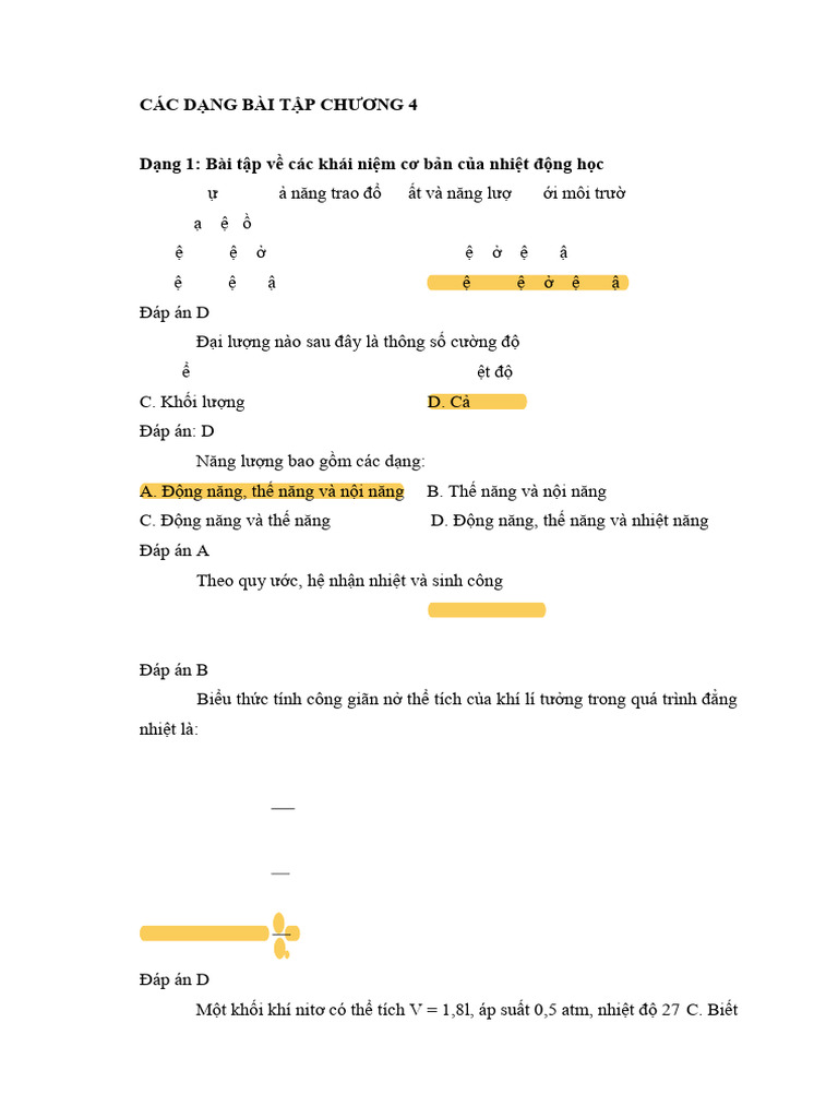 Cac Dang Bai Tap Chuong 4 | PDF