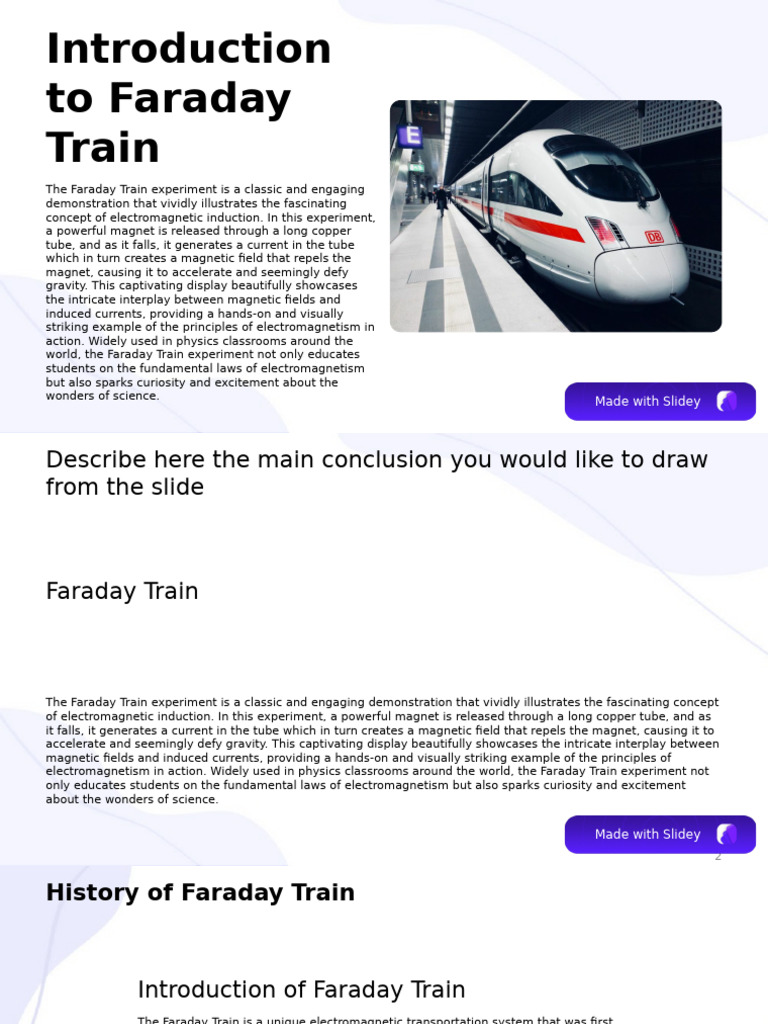 Faraday Train: Electromagnetic Induction Explained | PDF ...