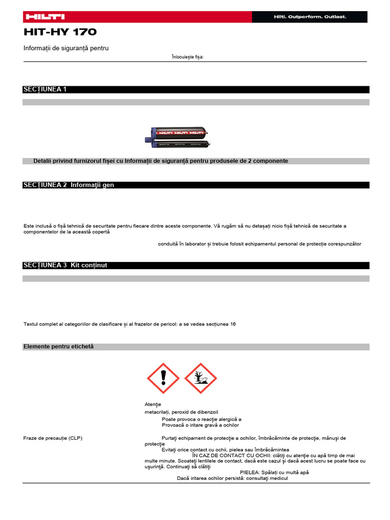 Material Safety Datasheet HIT HY 170 RO Material Safety Datasheet IBD ...