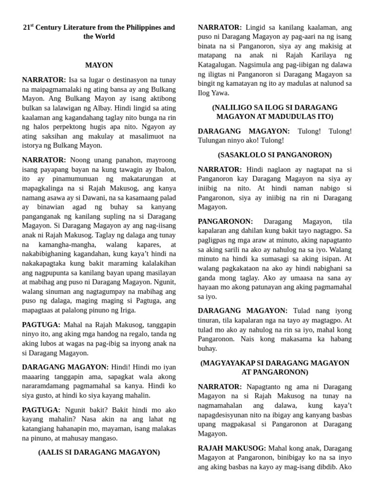 Mayon Script | PDF