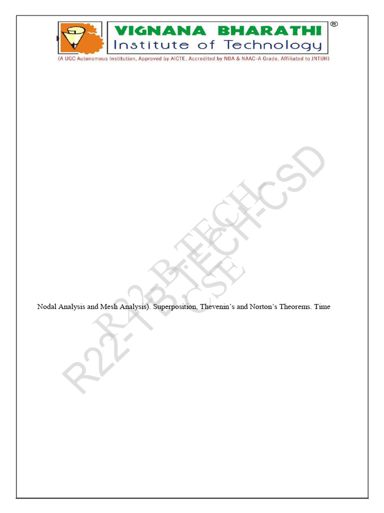 Basic Electrical Engineering Course | PDF | Electrical Network | Ac Power