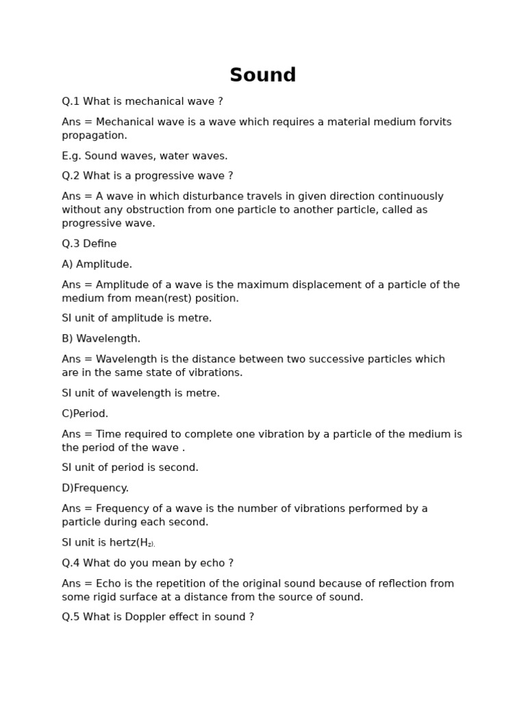 Document 6 Sound Physics Pdf
