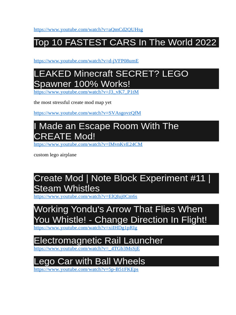 Create Mod: Steam Whistle Guide | PDF