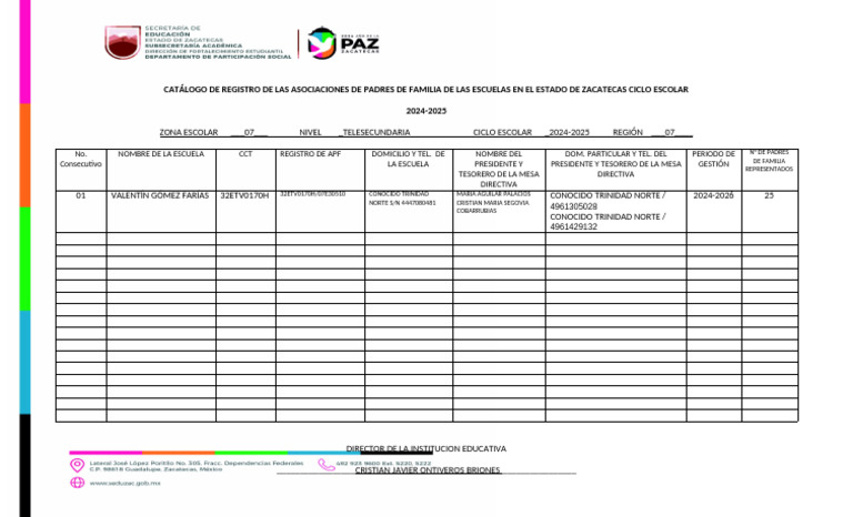Catálogo APF Escuelas Zacatecas 2024-2025 | PDF