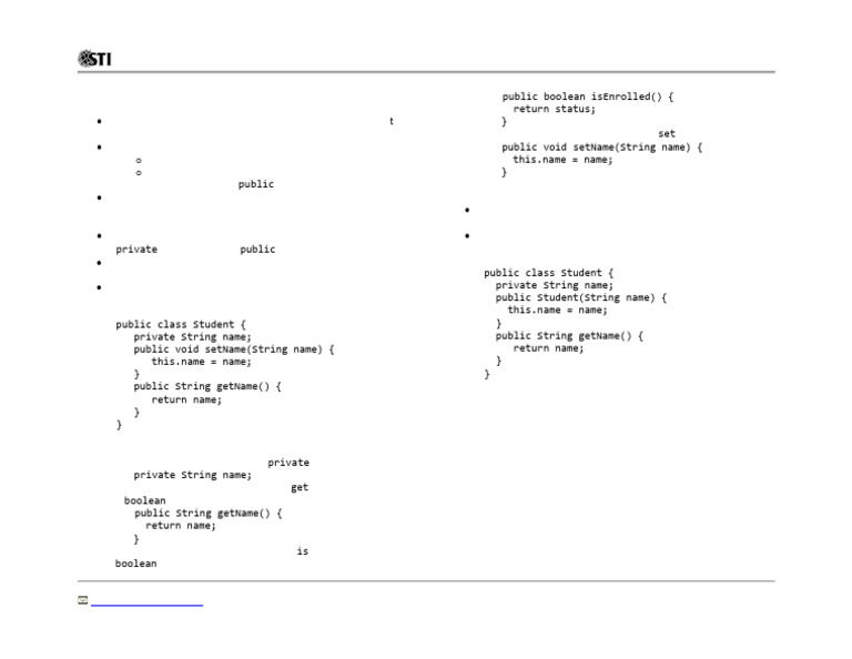 05 Handout 1 | PDF | Class (Computer Programming) | Method (Computer ...