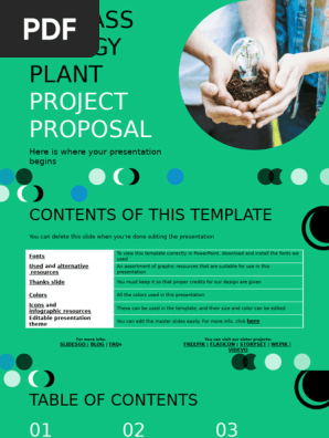 Biomass Energy Plant Project Proposal