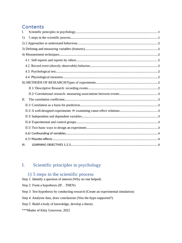 Scientific Methods in Psychology Explained | PDF | Experiment ...