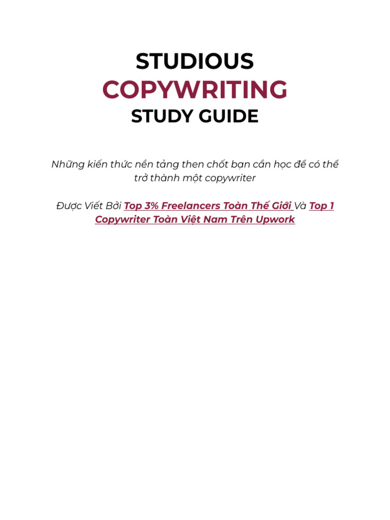Studious Copywriting Study Guide | PDF