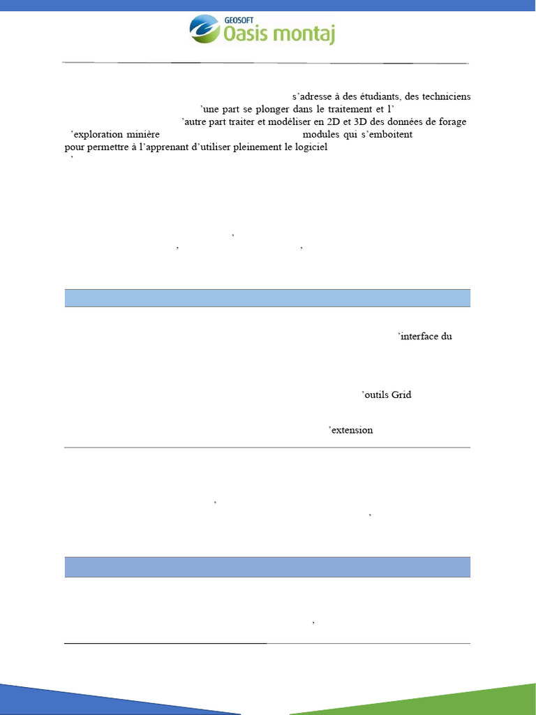 Formation sur Geosoft Oasis Montaj | PDF | Logiciel | Informatique