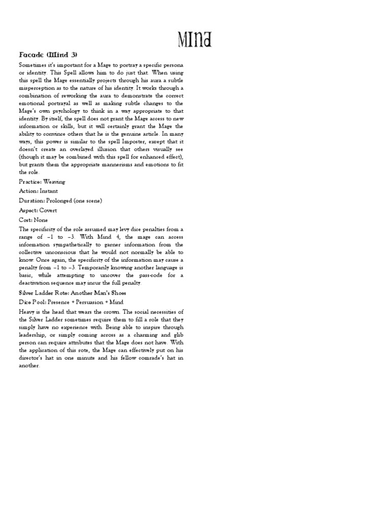 Mind Spells | PDF
