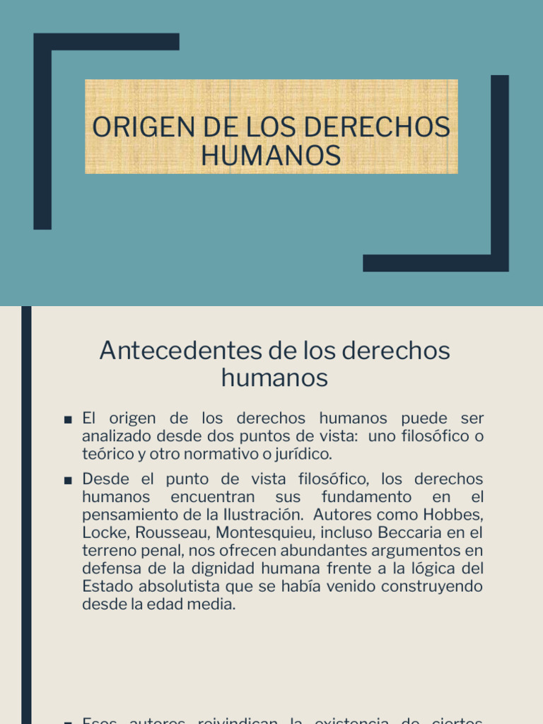 Origen y Evolución de los Derechos Humanos | PDF | Derechos | Derechos ...