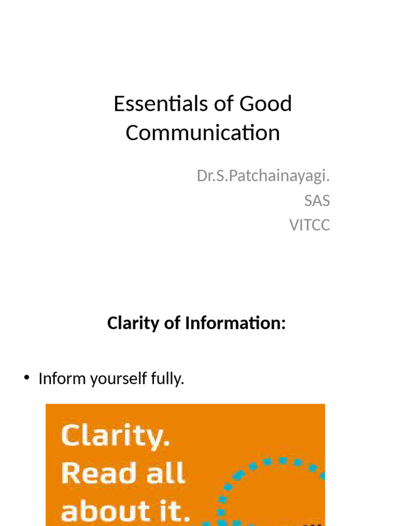 Essentials of Good Communication | PDF | Career & Growth | Wellness