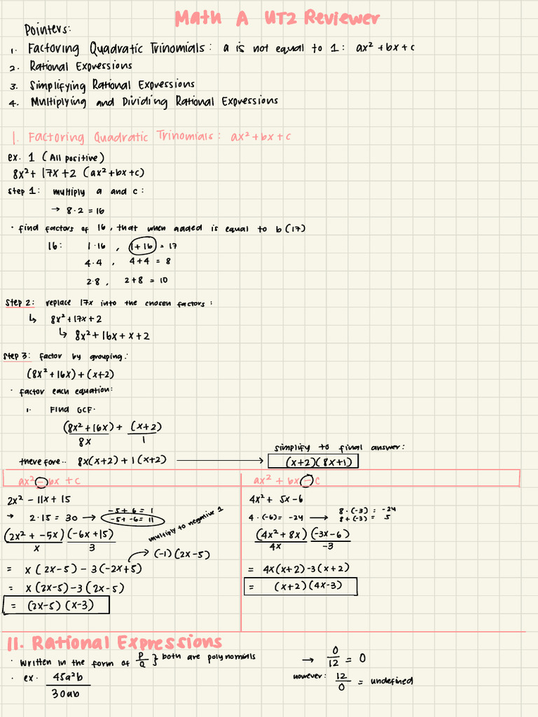 Math A Ut2 Reviewer Pdf