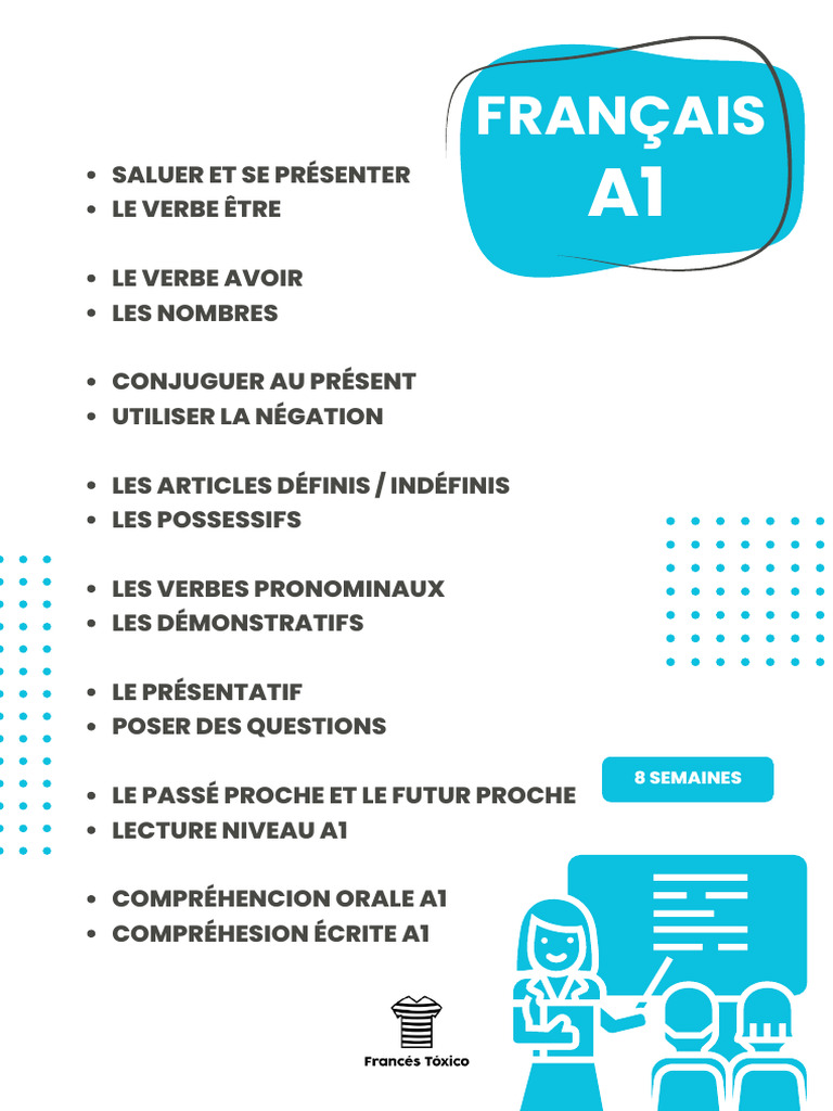 Apprendre le français A1 en 8 semaines | PDF | Arts du langage et ...