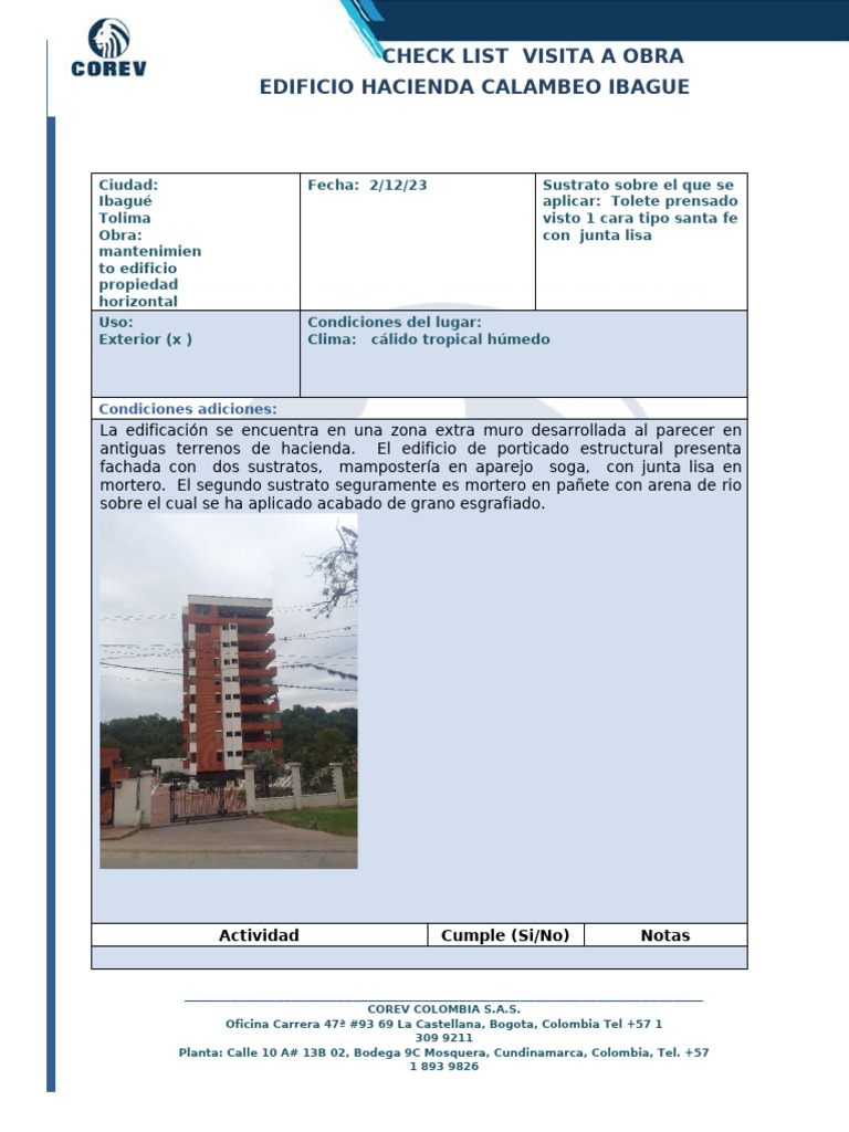 Mantenimiento y Patologías Edificio Ibagué | PDF | Colombia ...