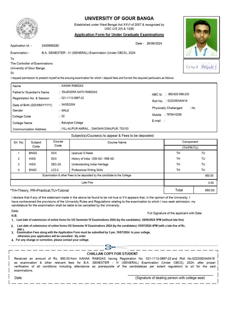 Enrolment - Form - 021 1112 0867 22 - 26 06 2024 - 13 28 | PDF ...