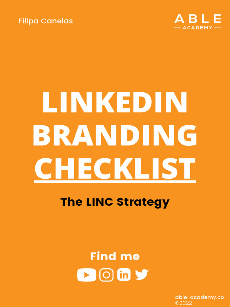 Linkedin Branding Checklist | PDF | Linked In | Web 2.0