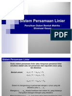 Sistem Persamaan Linier