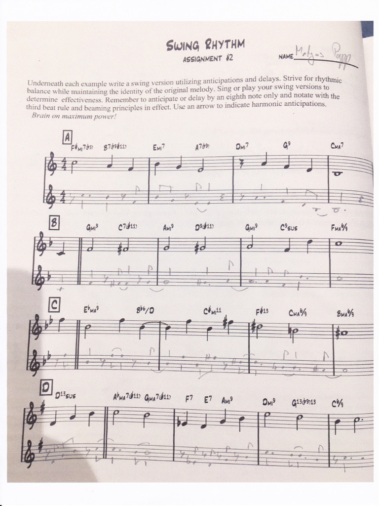 Ass. 2 - Swing Rhythm | PDF
