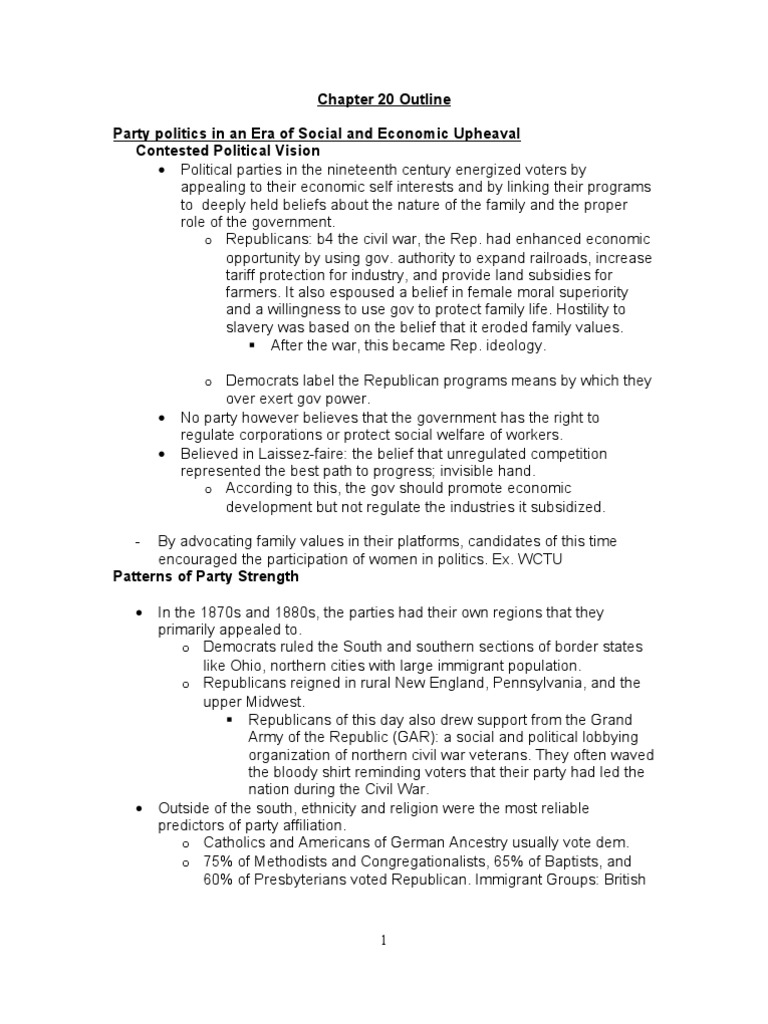 Chapter 020 Outline | PDF | Politics