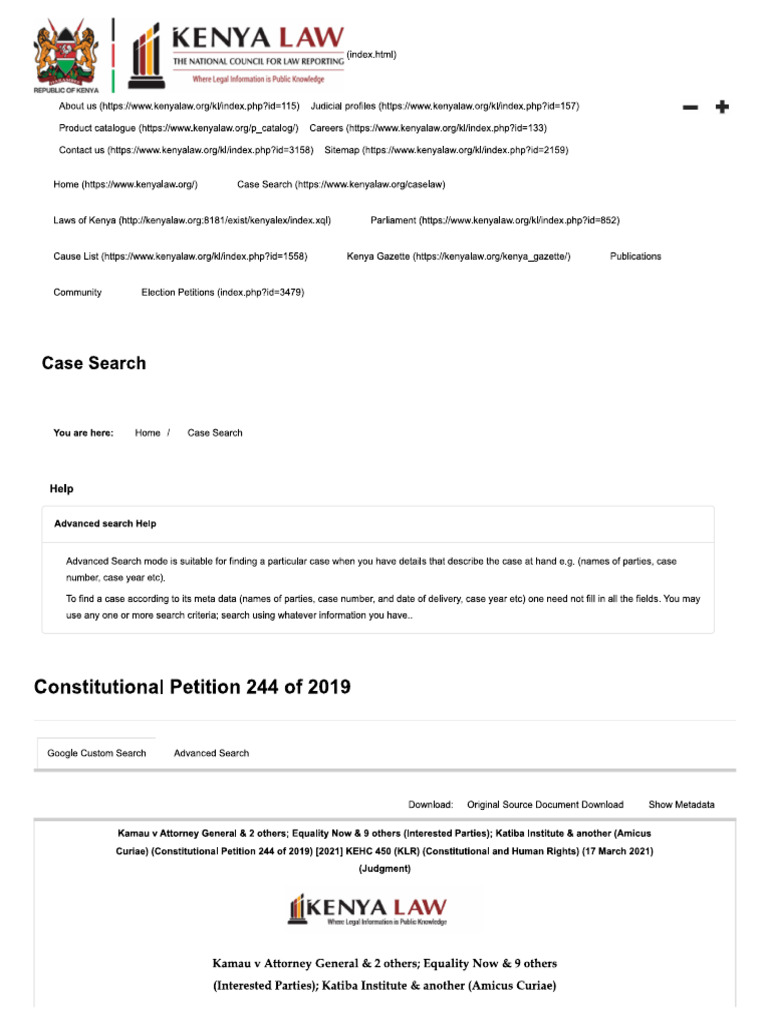 Kamau v. Attorney General | PDF