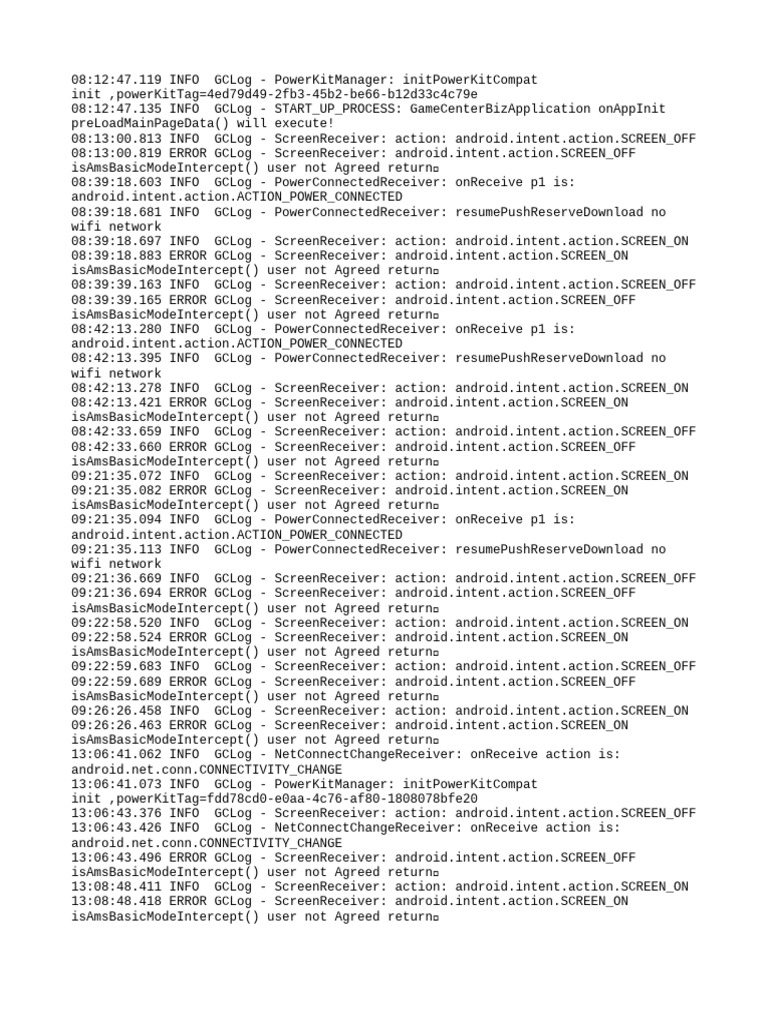 Android Screen and Power Events Log | PDF