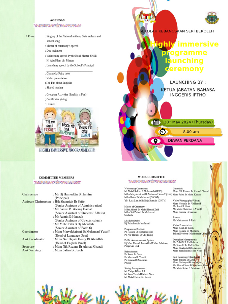 Launch of Hip School Program 2024 | PDF