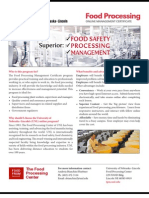 Food Processing Management Certificate