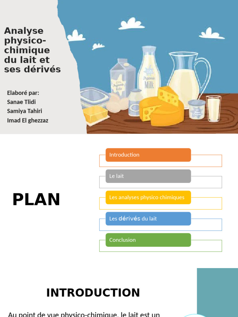 Analyse physicochimique du lait PDF Yaourt Lait — free download