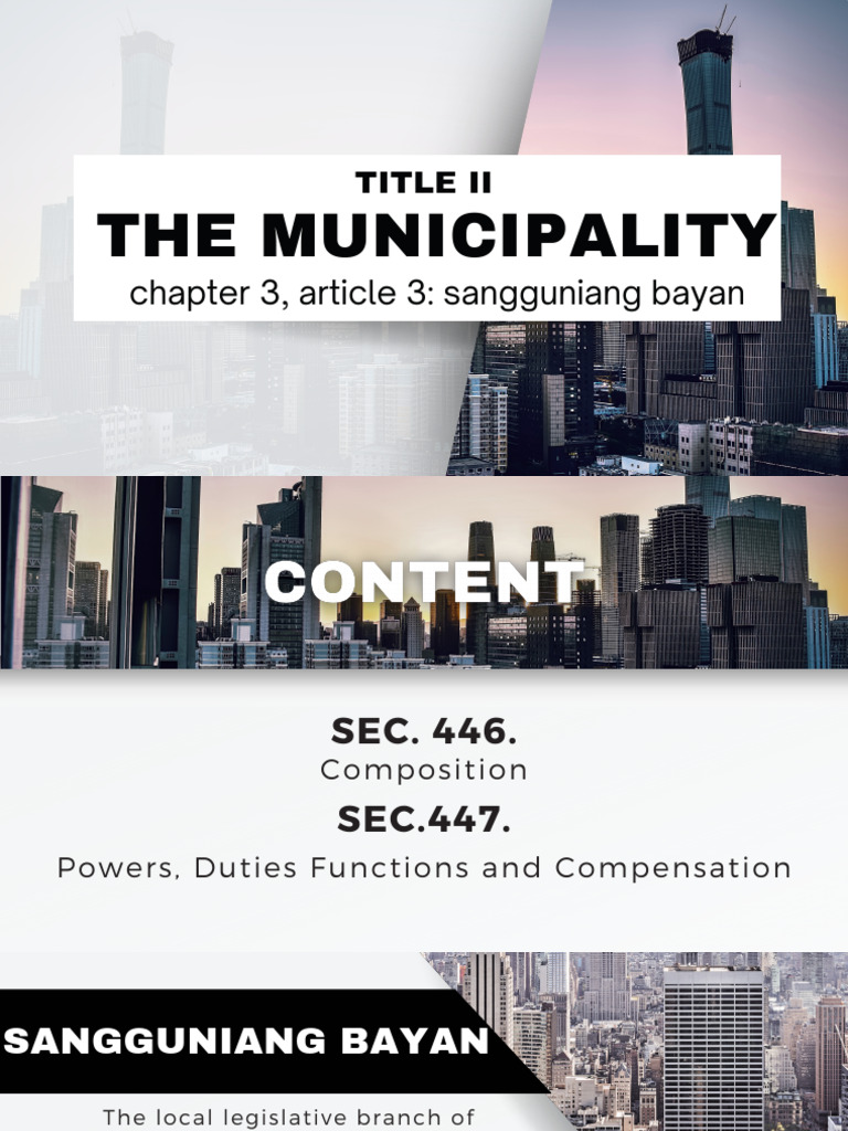 Sangguniang Bayan: Structure and Powers | PDF