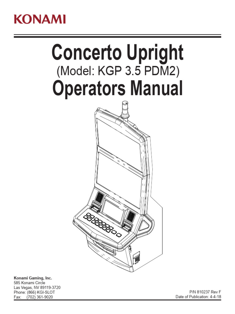 Konami Concerto Upright | PDF