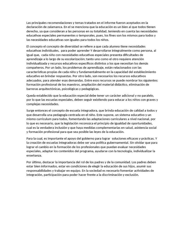 Educación Inclusiva y Diversidad Escolar | PDF | Aprendizaje ...