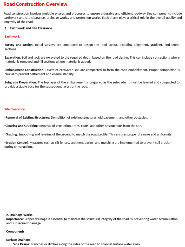 Road Construction Technology Overview | PDF | Road | Road Surface