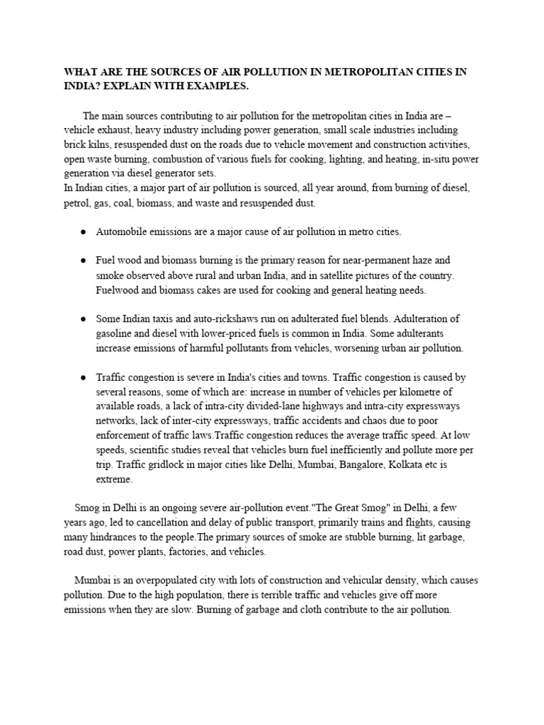 Evs Assignment Pdf Exhaust Gas Air Pollution