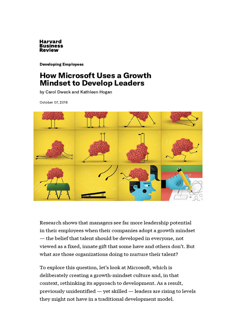 Growth Mindset In Microsoft _ How To Make A Growth Mindset In Microsoft ...