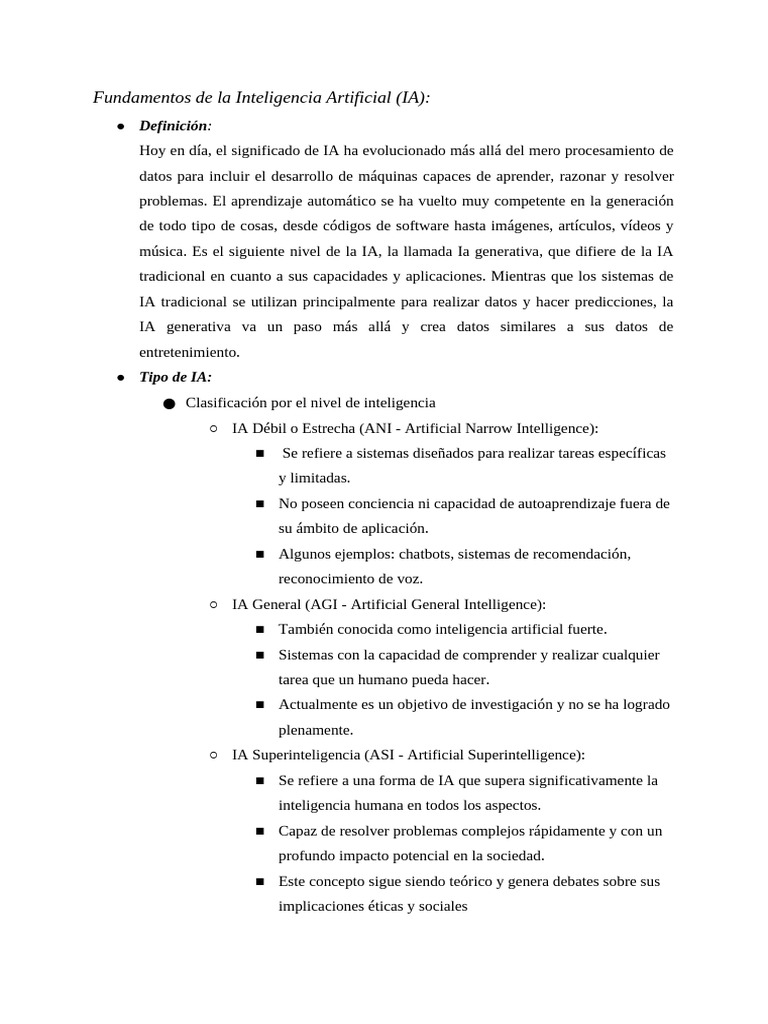 Fundamentos de la Inteligencia Artificial | PDF | Inteligencia ...