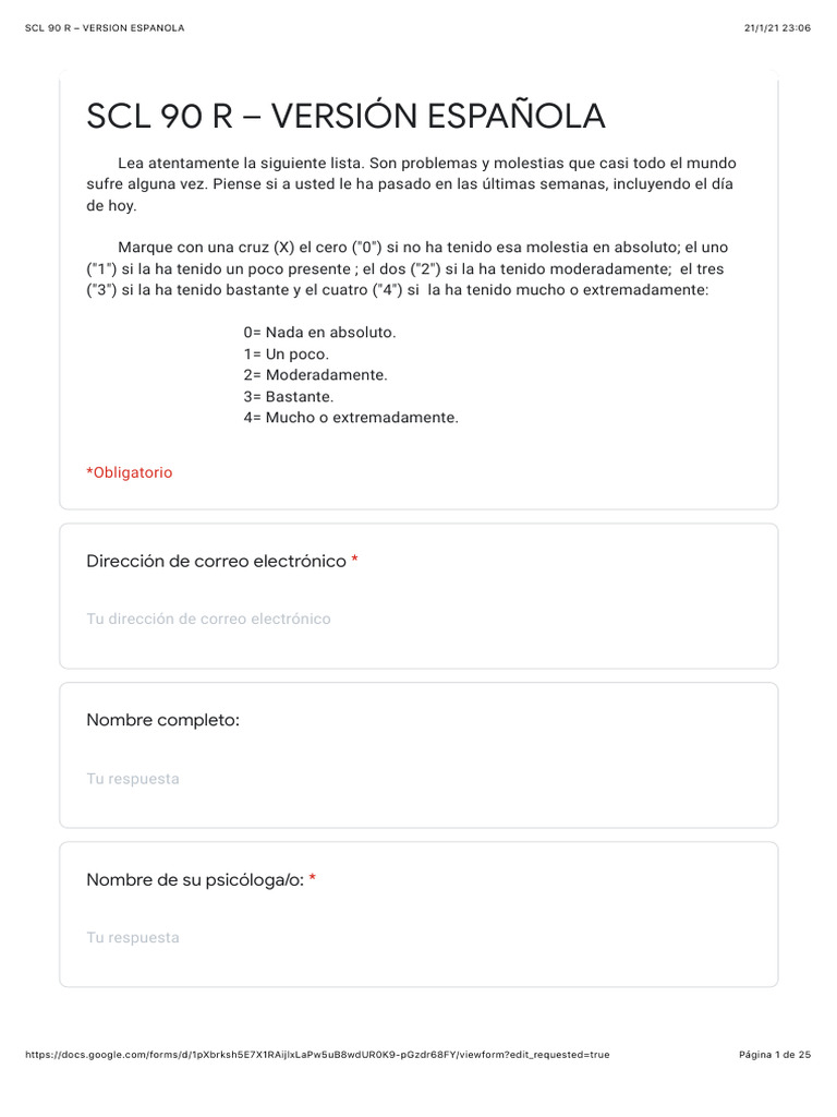 SCL 90 R - Versión Española | PDF