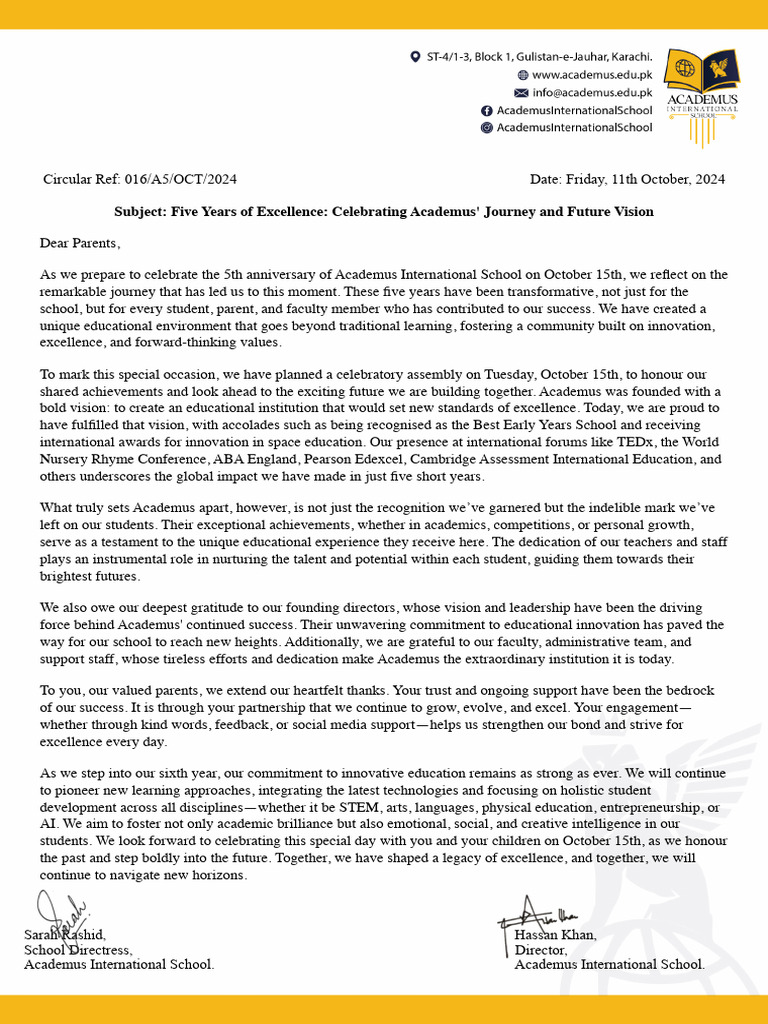 Celebrating 5 Years of Academus Excellence | PDF | Social Science ...