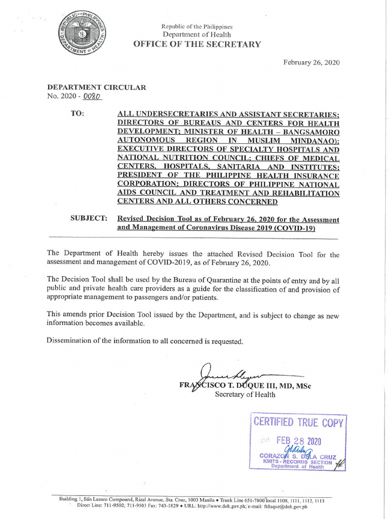 COVID 19 Advisory No9 | PDF