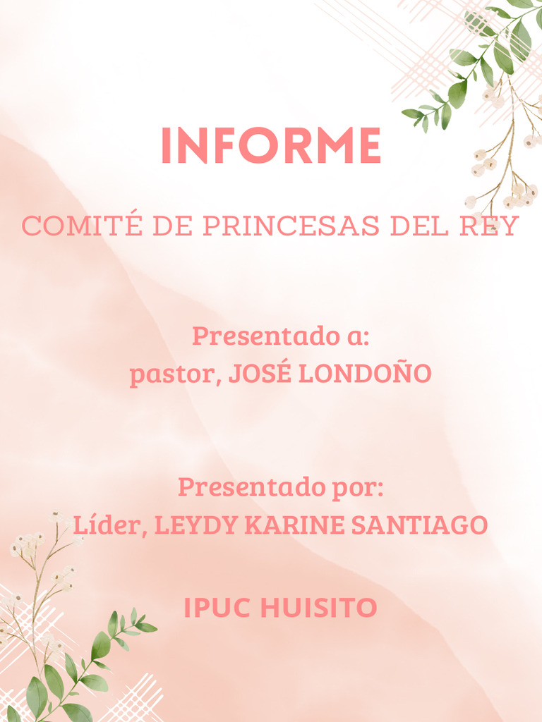 Fortalecimiento del Comité Princesas del Rey | PDF | Relaciones ...