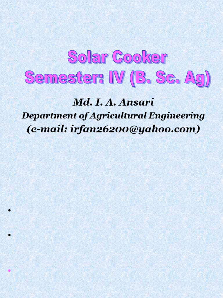 Solar Cooker | PDF | Solar Energy