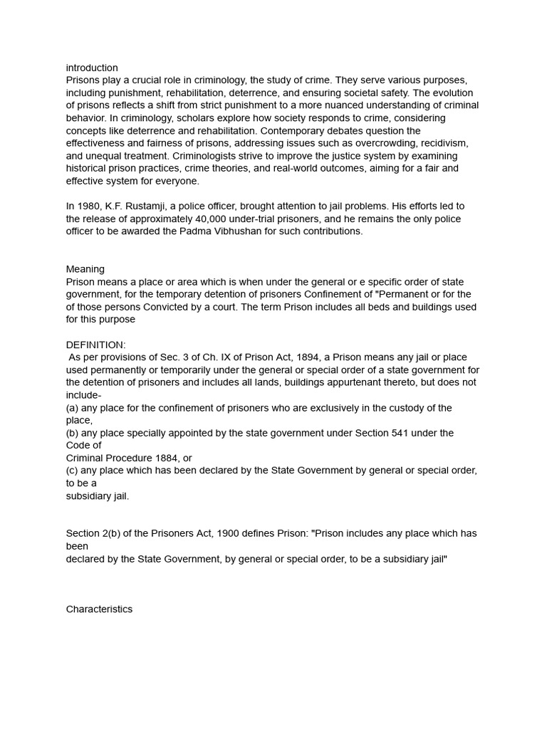 Prison Pdf Prison Rehabilitation Penology